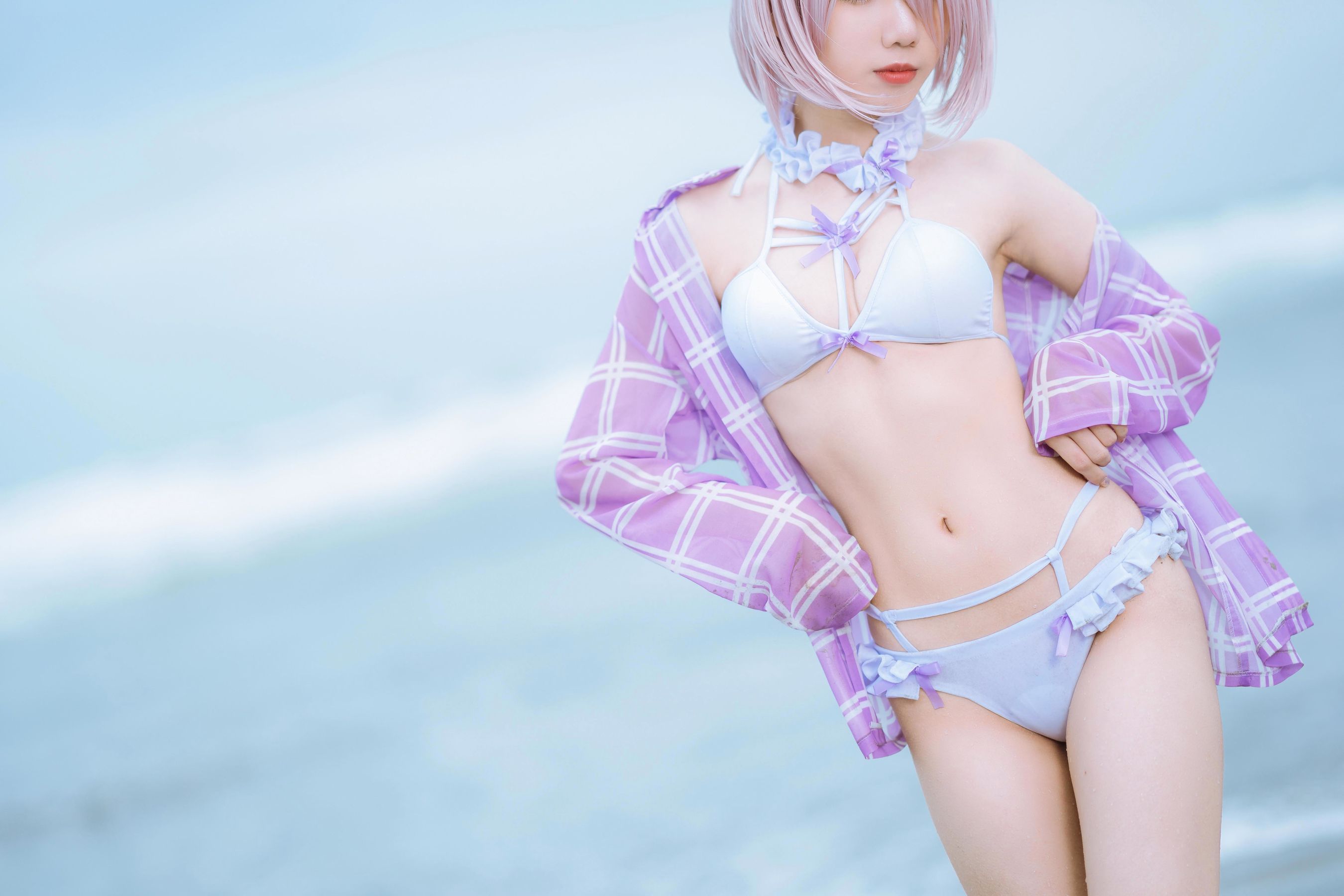 [网红COSER写真] 动漫博主果咩酱w - 海边玛修 - Cos糖心-Cos糖心