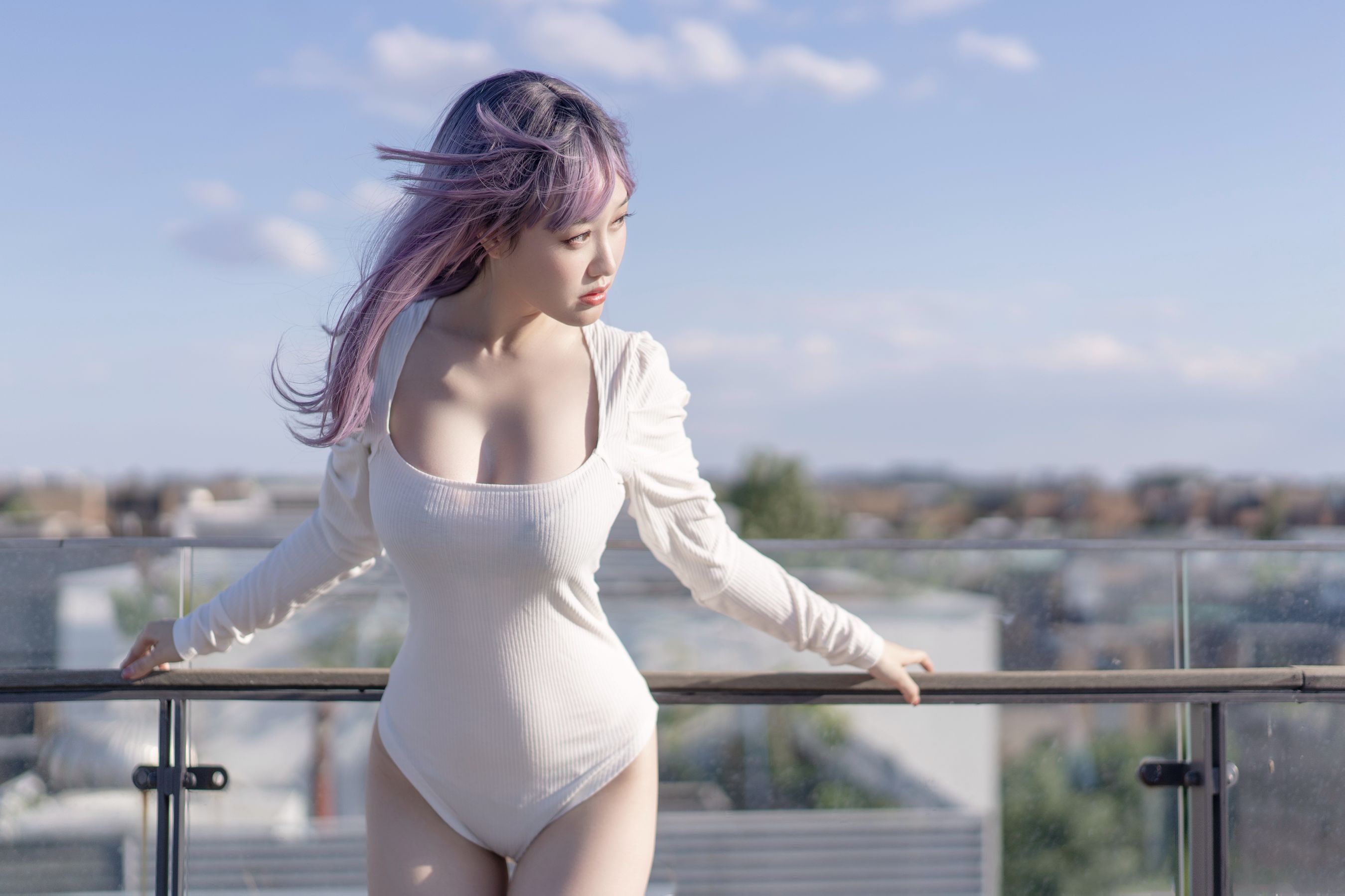 [网红COSER写真] 动漫博主脱尾巴Mizuki - 天台 套图 - Cos糖心-Cos糖心